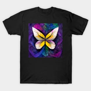 butterfly,  purple, pink, black, blue, green, yellow, gold, silver, white, rose, freesia T-Shirt